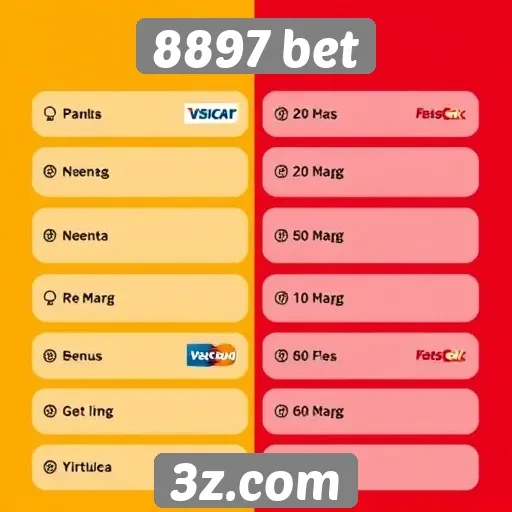 Métodos de pagamento disponíveis no 8897 bet